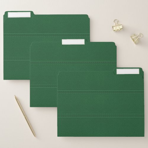Simple Green Faux Leather File Folder