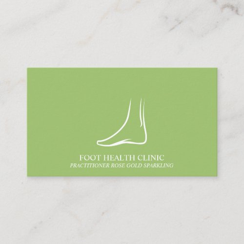 Simple Green Foot Cares Podiatry Practioner Doctor Business Card