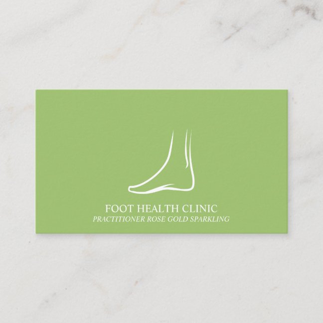 Simple Green Foot Cares Podiatry Practioner Doctor Business Card