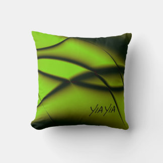 Simple Green Fractal Design YiaYia Throw Pillow