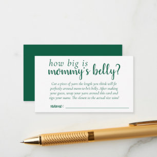 Simple Green Game Apple How Big is Mommys Belly Enclosure Card