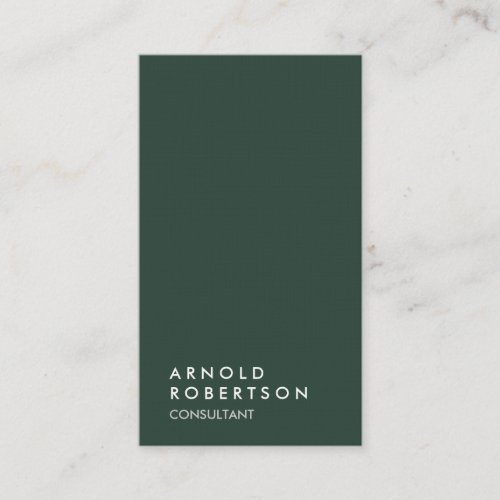 Simple Green Gray Trendy Modern Minimalist Business Card