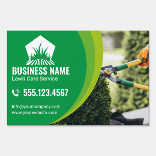 Simple Green Lawn Care Customizable Promote Garden Sign