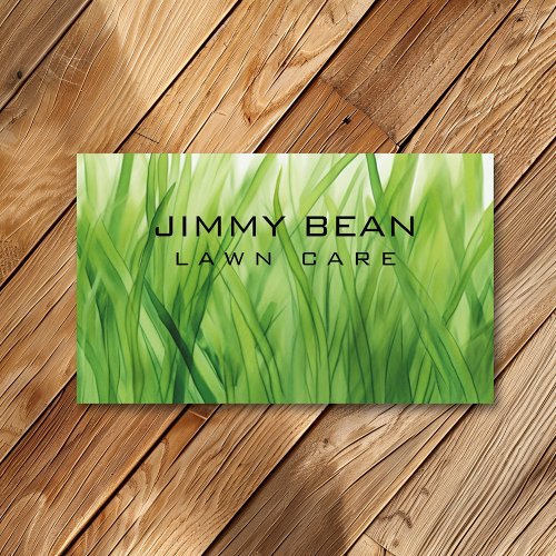Simple Green Lawn Care Grass Cutting Service Business Card