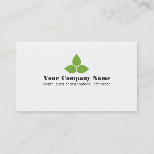 Customizable Simple Green Leaf Logo Business Card