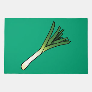 Simple Green Leek Vegetable Doormat