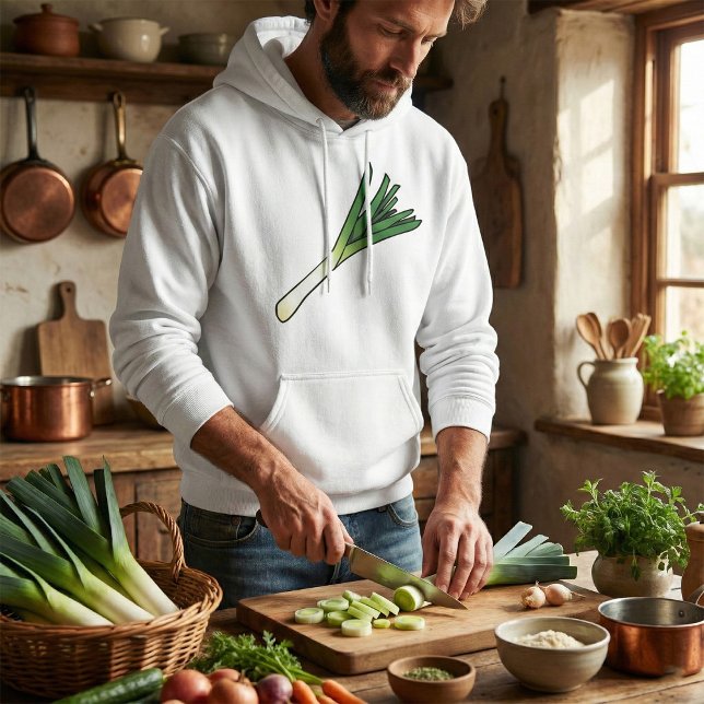 Simple Green Leek Vegetable Hoodie (Creator Uploaded)