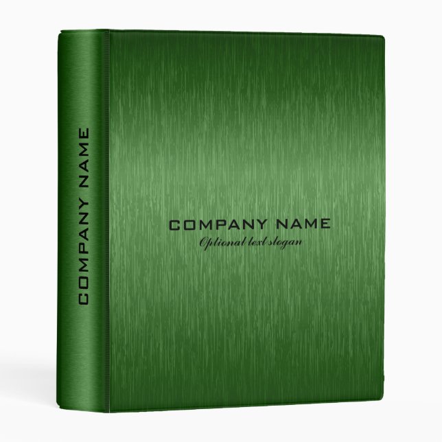 Simple Green Metallic Texture Print Mini Binder (Front/Spine)
