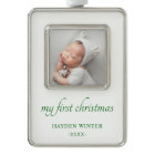 Simple Green Minimalist Photo Baby's First