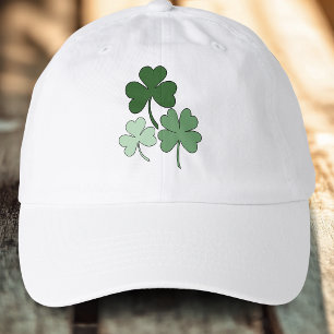 Simple Green Minimalist Shamrock Clover Hat