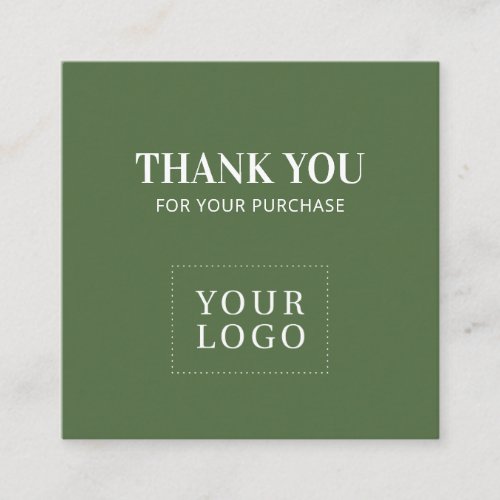 Simple Green Modern Thank you Business Cards