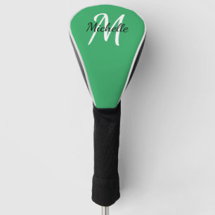 Simple Green Monogrammed Golf Head Cover