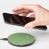 Simple Green Monogrammed Wireless Charger (Hand)