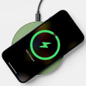 Simple Green Monogrammed Wireless Charger (Phone)