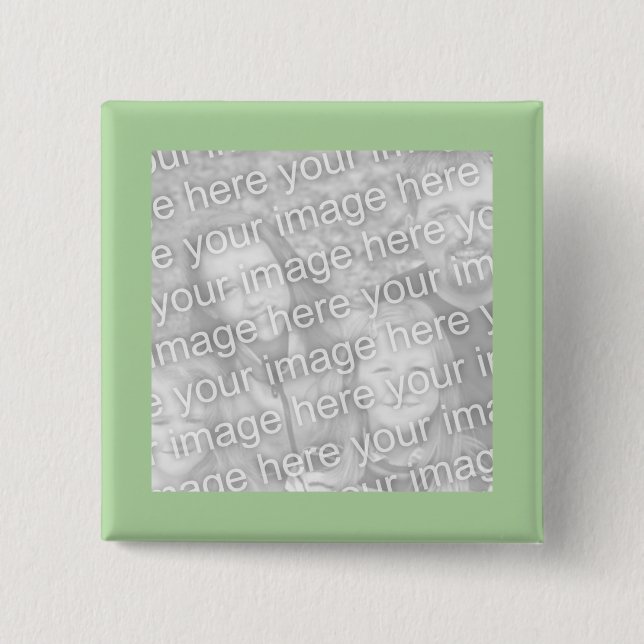 simple green photo frame button (Front)