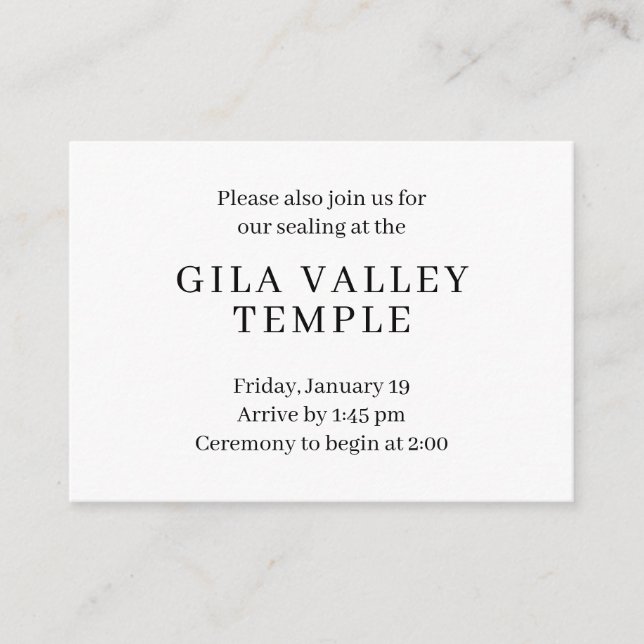 Simple Green Pinstripes Temple Sealing Invitation (Front)