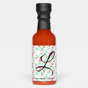 Simple green purple watercolor add your monogram n hot sauces