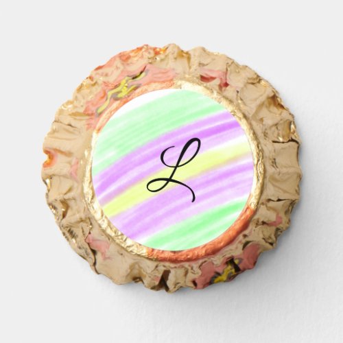 Simple green purple watercolor add your monogram n reeses peanut butter cups