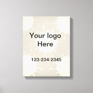 Simple green sparkle glitter add your logo number canvas print
