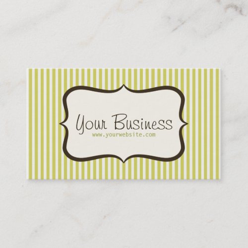 Simple Green Stripe Business Card