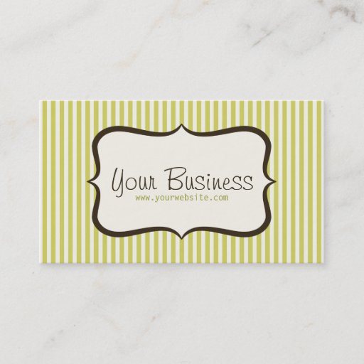 Customizable Simple Green Stripe Business Card