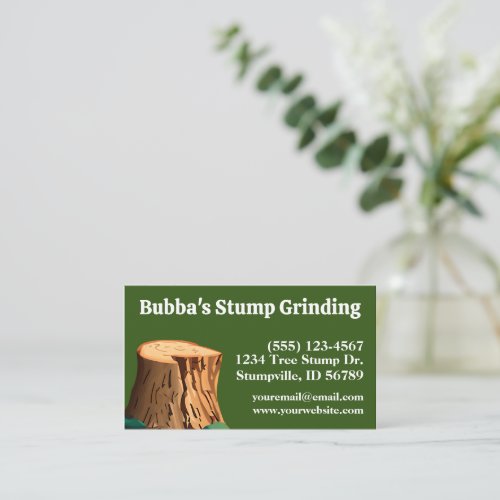 Simple Green Stump Grinding Business Card
