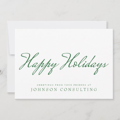 Simple Green Typography  Holiday Greetings