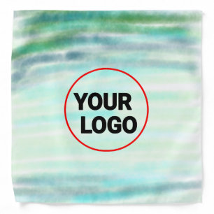 Simple green watercolor abstract add logo text min bandana