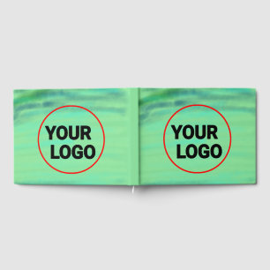 Simple green watercolor abstract add logo text min guest book