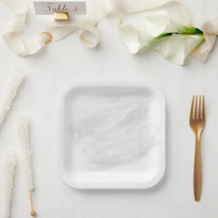 Simple green watercolor abstract add logo text min paper plates