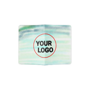Simple green watercolor abstract add logo text min passport holder