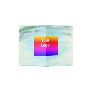 Simple green watercolor abstract add logo text min passport holder