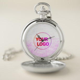 Simple green watercolor abstract add logo text min pocket watch