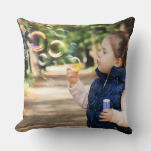 Simple green watercolor abstract add logo text min throw pillow