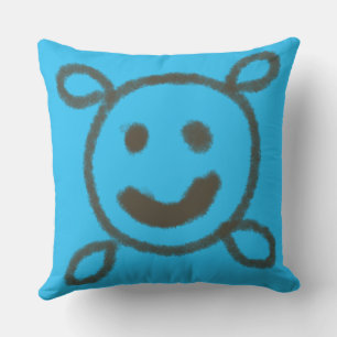 Simple green watercolor abstract add logo text min throw pillow