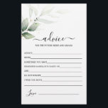 Simple Greenery Advice for the Bride card<br><div class="desc">Simple Greenery advice for the bride card</div>