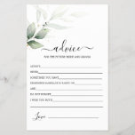 Simple Greenery Advice for the Bride card<br><div class="desc">Simple Greenery advice for the bride card</div>