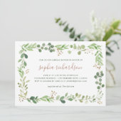 Simple Greenery | Bridal Shower Invitation (Standing Front)