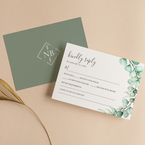 Simple Greenery Eucalyptus Leaves Wedding