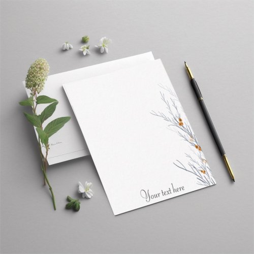 Simple greenery  note card