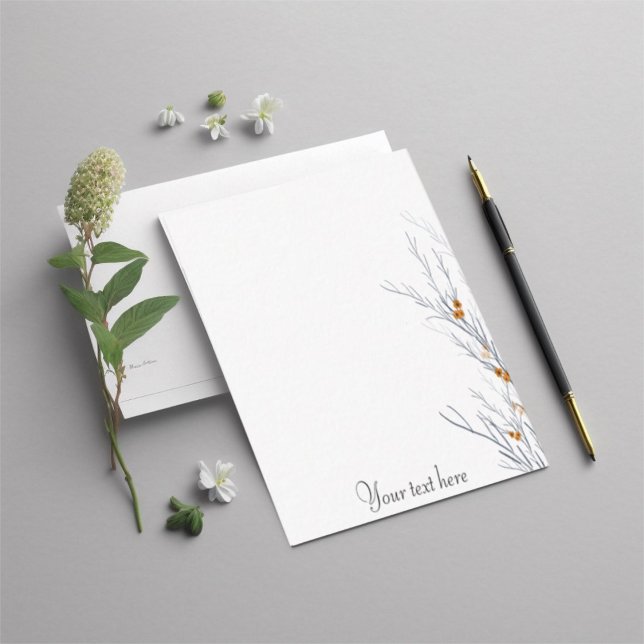 Simple greenery  note card (Creator Uploaded)