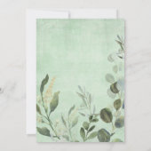 Simple Greenery Woodland Baby Shower By Mail Invitation (Back)