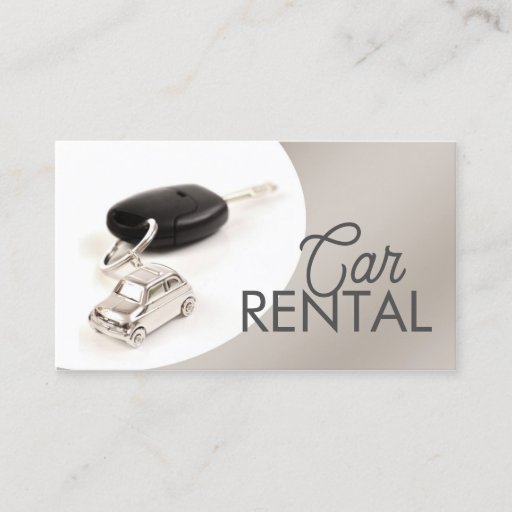 Customizable Simple Grey Curve Car Rental Business Card