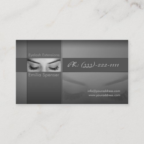 Eyelash extensions business card