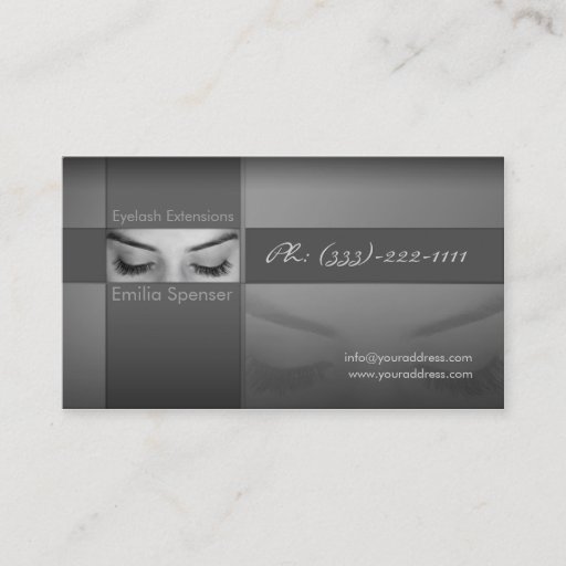 Customizable Eyelash extensions business card