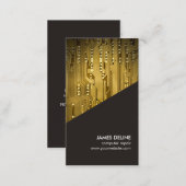 Simple Grey Gold Circuit Board Computer Repair Business Card (Front/Back)