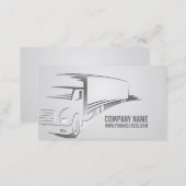 Simple Grey Minimalist Trailer Business Card (Front/Back)