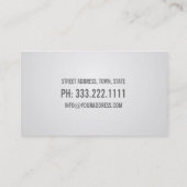Simple Grey Minimalist Trailer Business Card (Back)