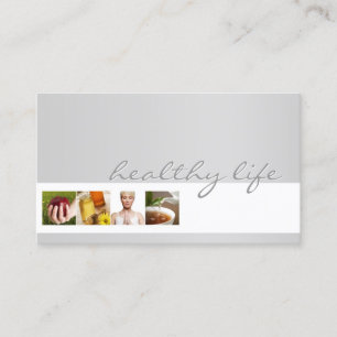 Simple Grey Minimalistic Nutrition Coach Card