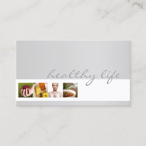 Customizable Simple Grey Minimalistic Nutrition Coach Card Business Card